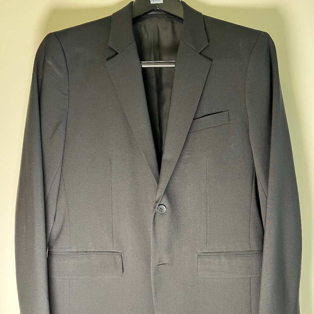 Theory black wool blazer sportcoat 38 short